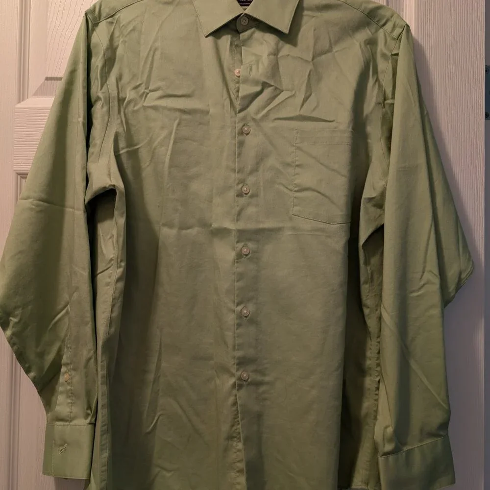 4 long sleeve button up shirts Arrow Geoffrey Beene George Murano Neck 16.5 - Picture 3 of 7